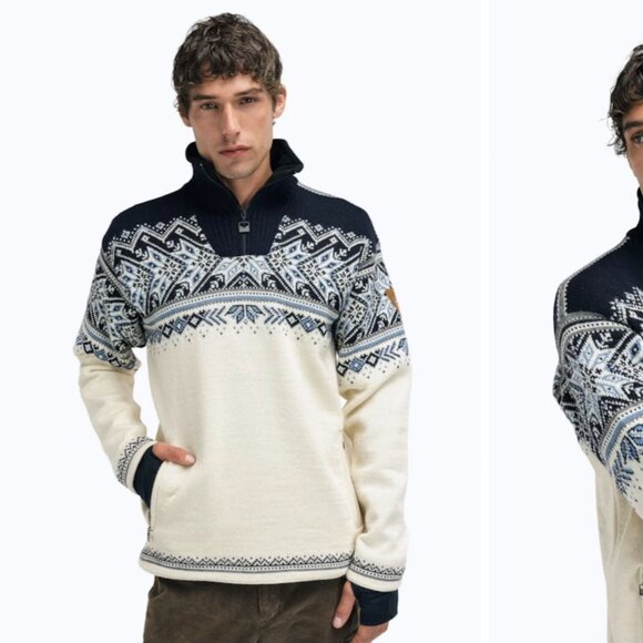$495! NWT Men's Dale of Norway Vail Wool Windproof Sweater - Small - Picture 1 of 7